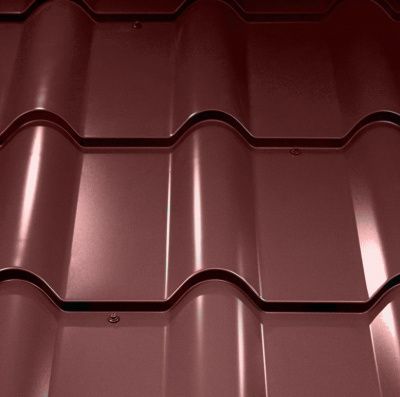 Металлочерепица Grand Line Kamea Drap 0,45 Красное вино RAL 3005